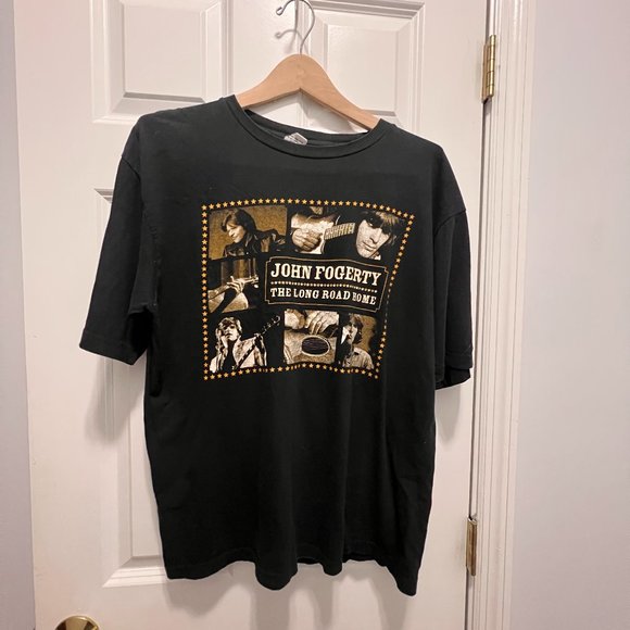 John Fogerty The Long Road home world tour tee size large vintage - Picture 5 of 6
